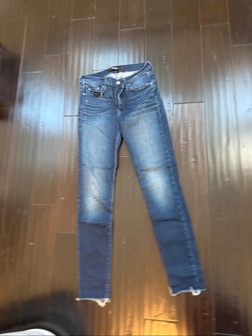 Hudson Jeans Women's Skinny Stretch Denim in Dark Blue Fade